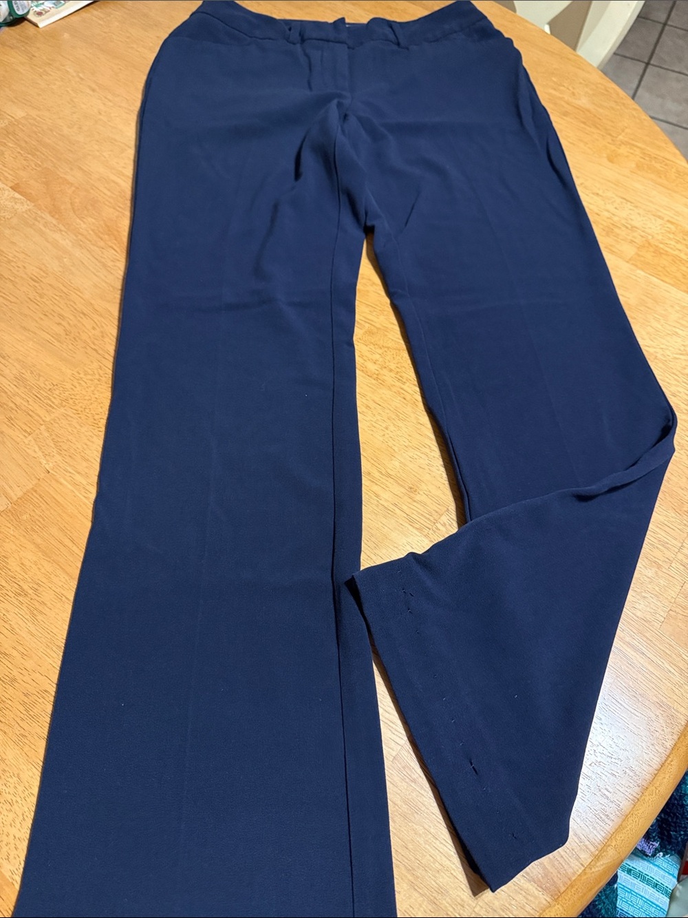 Chico's Navy Straight-Leg Pants
